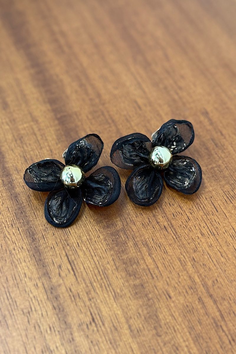 Pendientes Black Flower