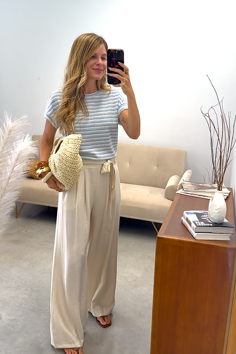 Pantalon Beige Fluido
