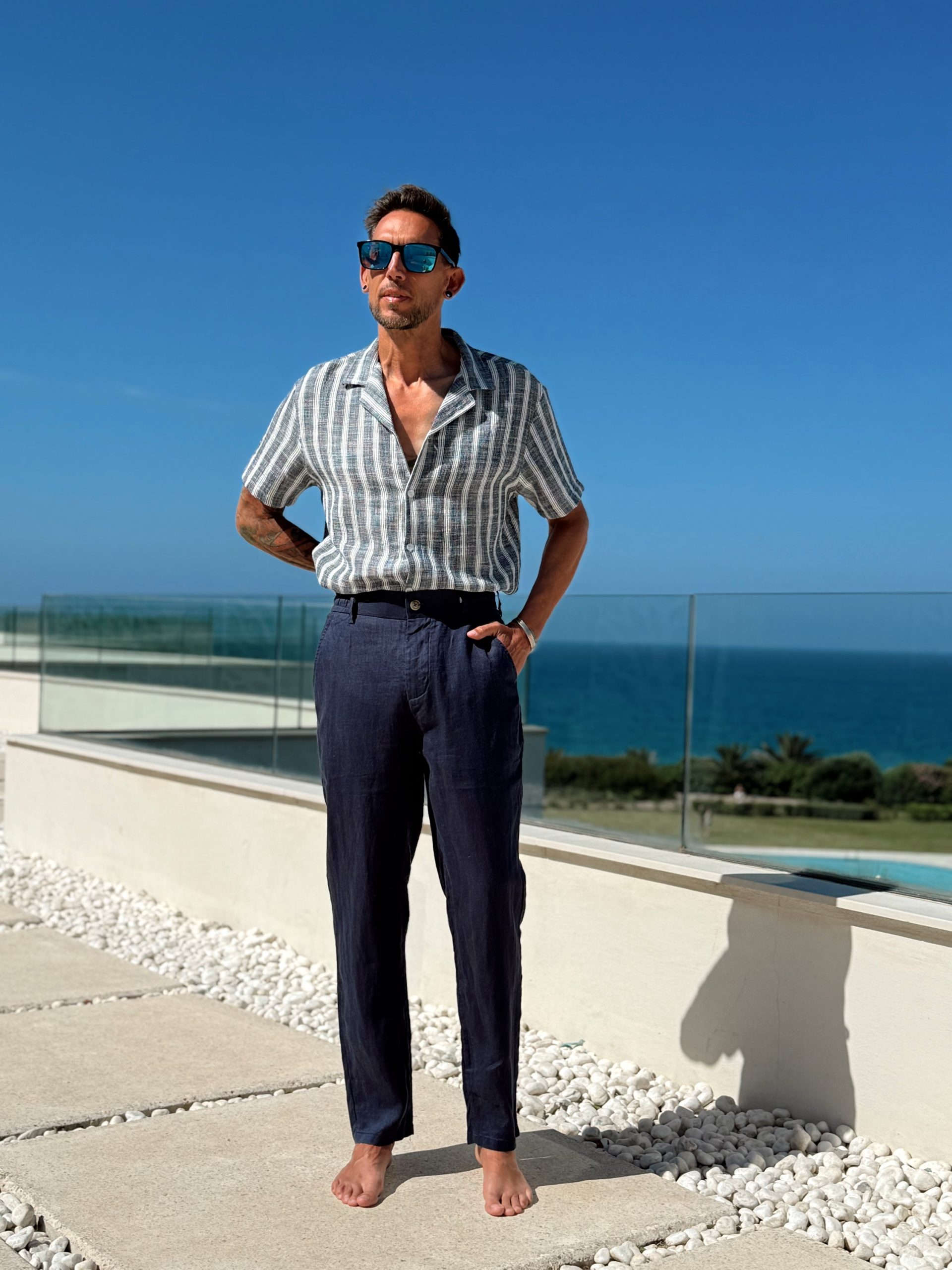 Pantalon Marino Lino Man - Imagen 3