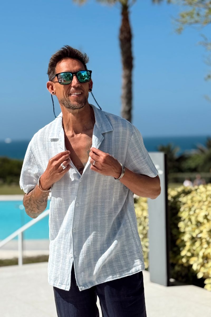 Camisa Celeste Mauro