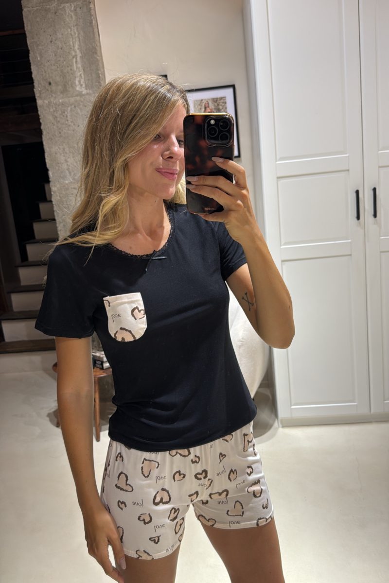 Pijama Black Animal