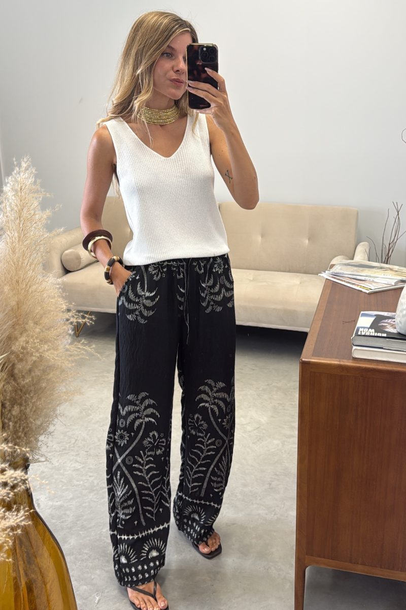 Pantalon Negro Palms