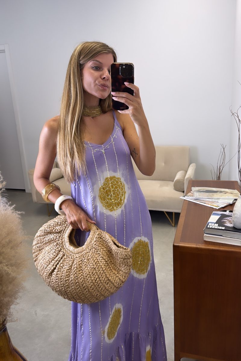 Vestido Malva Glitter