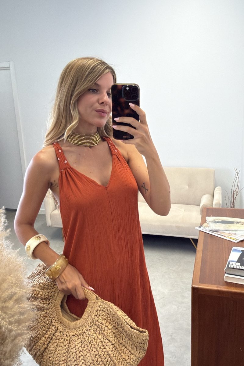 Vestido Naranja Bambula