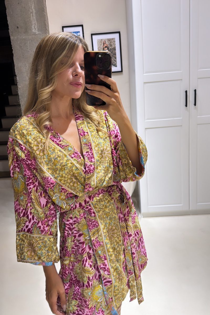 Kimono Celeste Reversible