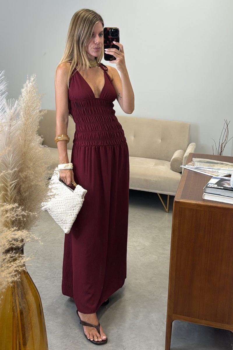 Vestido Burdeos Virginia
