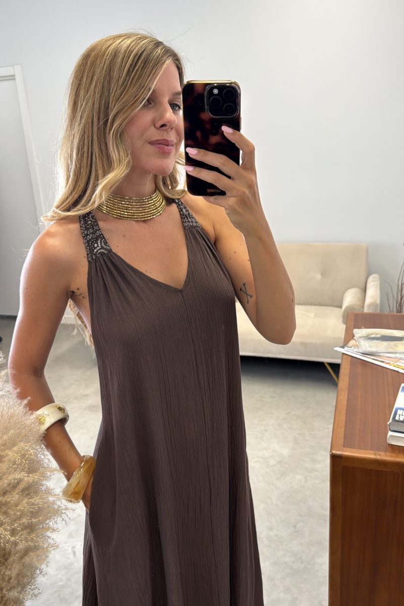 Vestido Marron Bambula