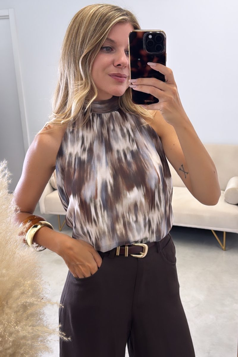 Blusa Marron Tie Dye