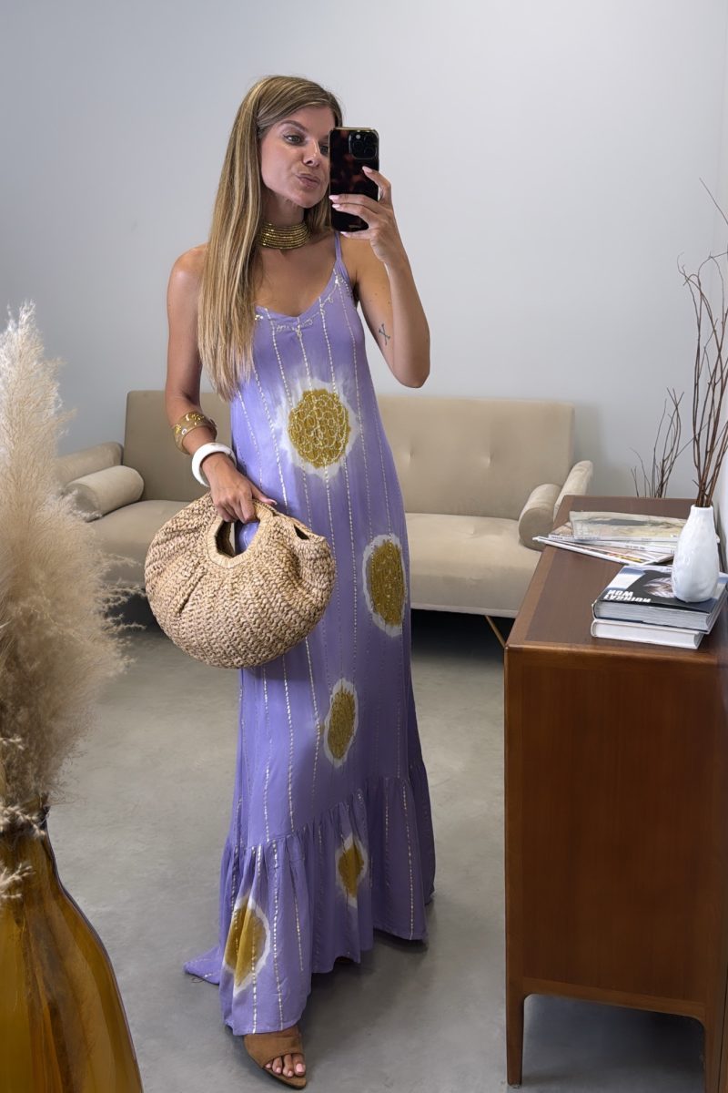 Vestido Malva Glitter
