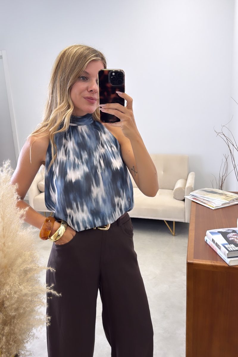 Blusa Azul Tie Dye