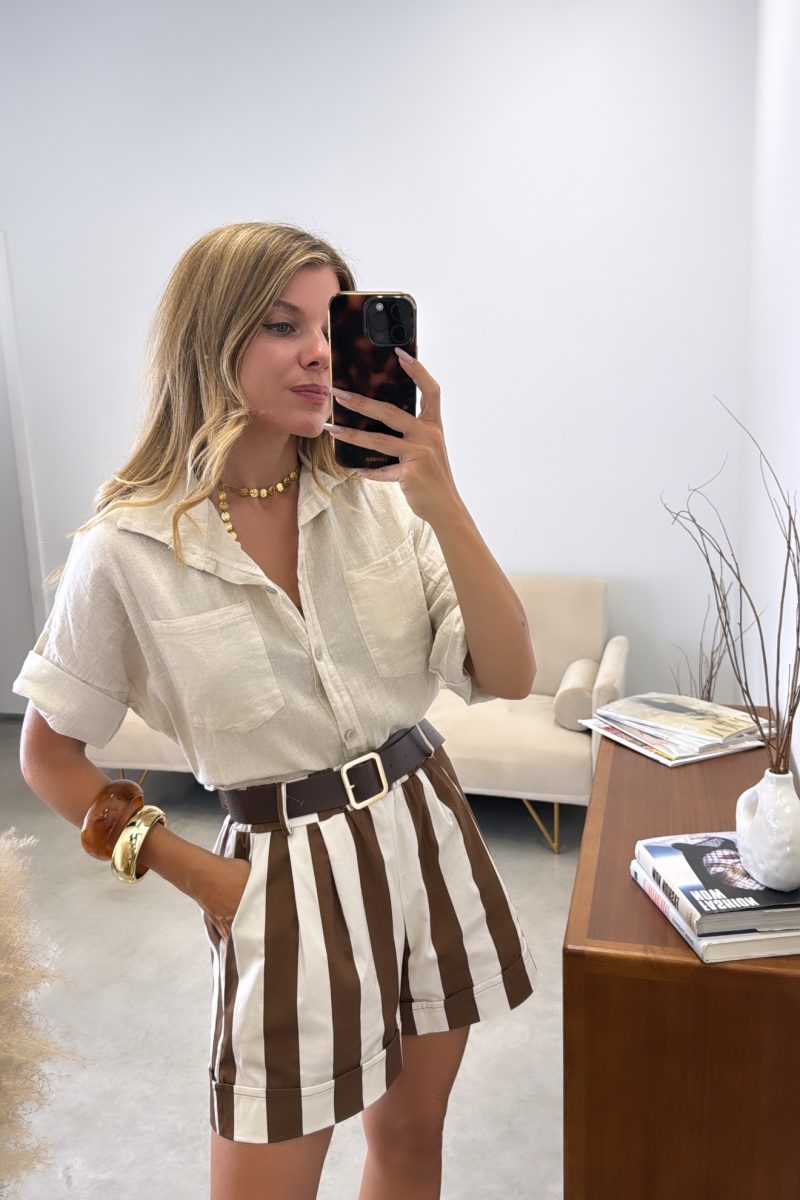 Camisa Beige Cotton