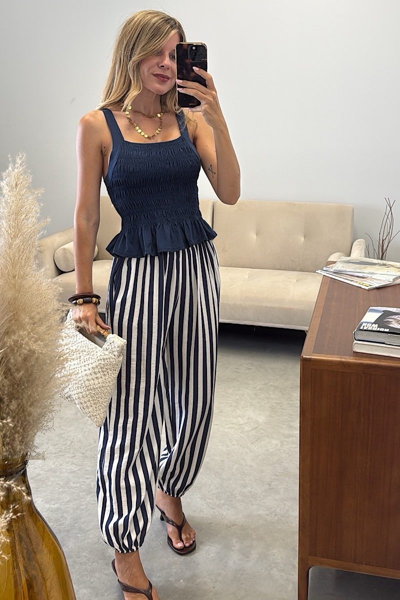 Pantalon Marino Rayas
