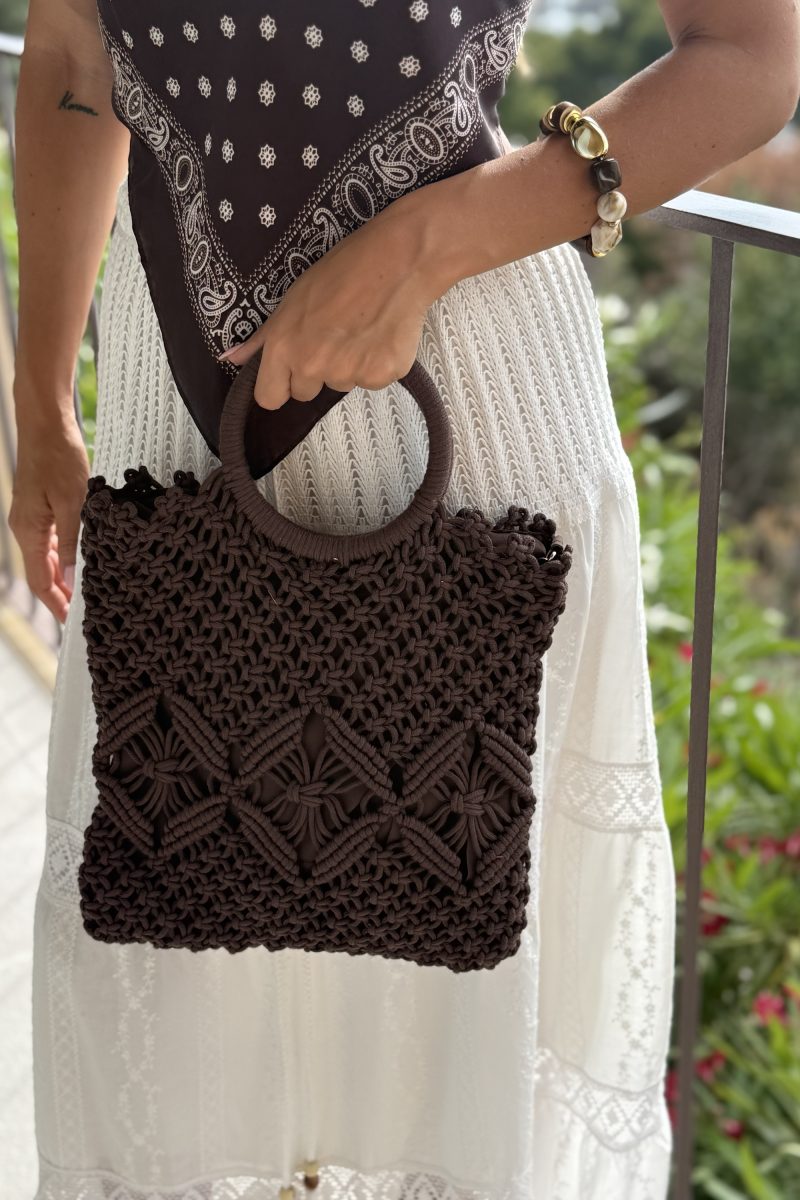Bolso Crochet Marron