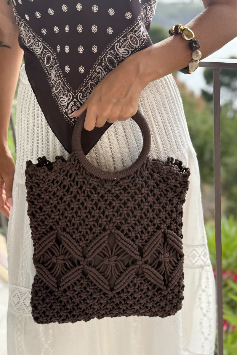 Bolso Crochet Marron