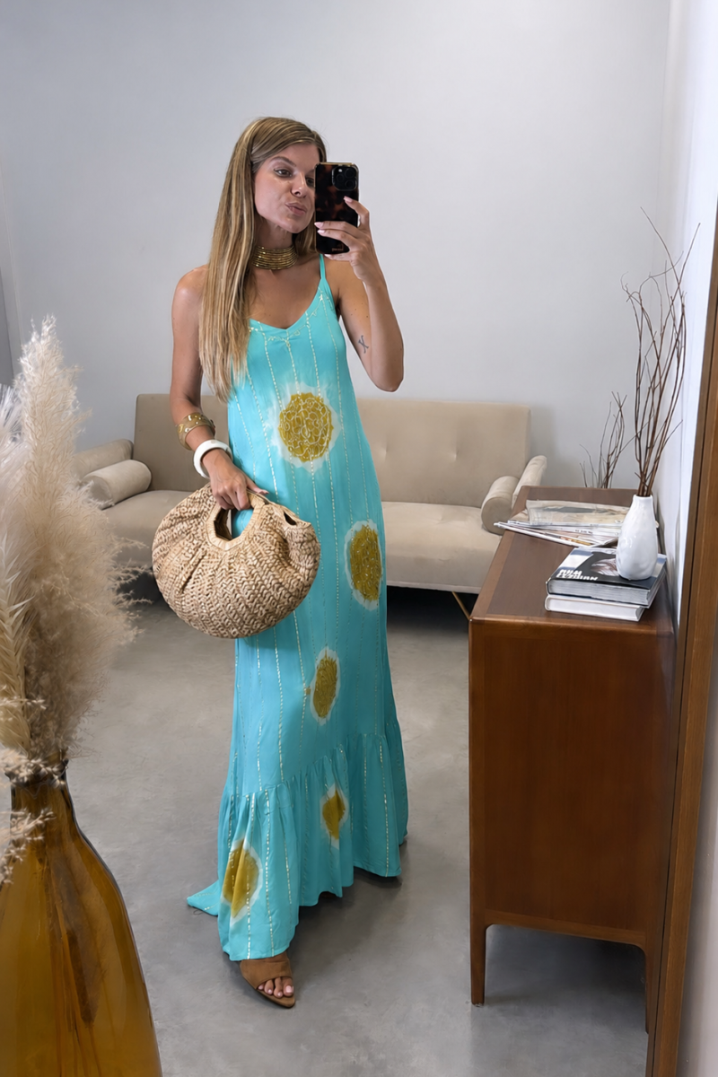 Vestido Turquesa Glitter