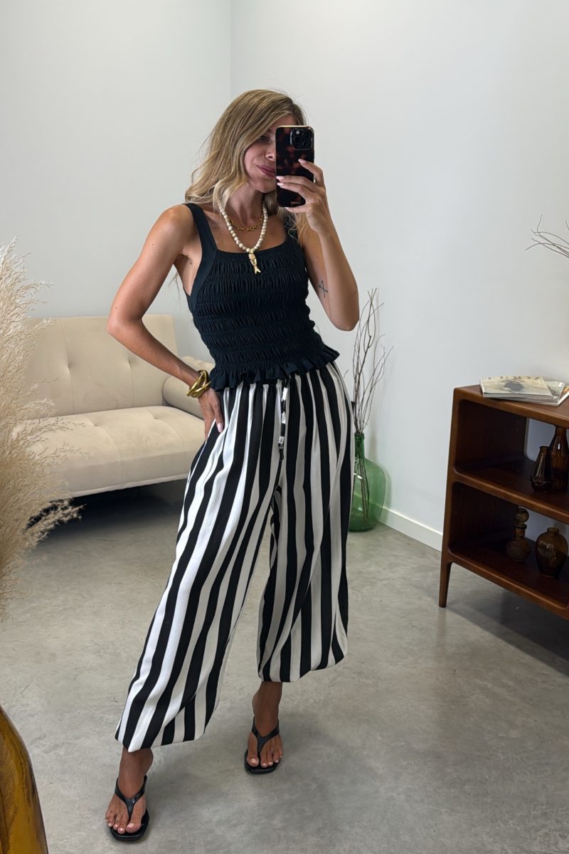 Pantalon Negro Rayas