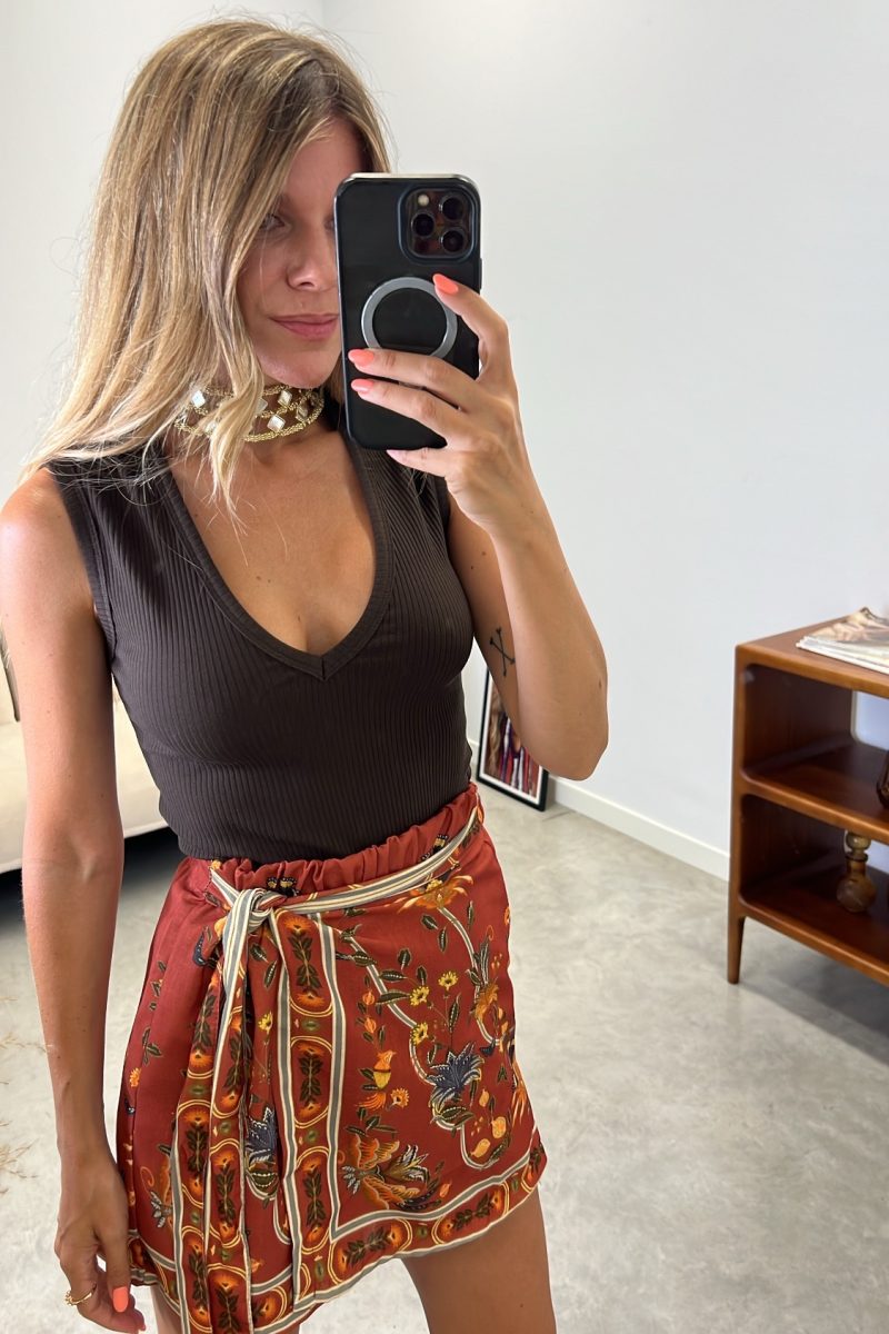 Falda Teja Pareo