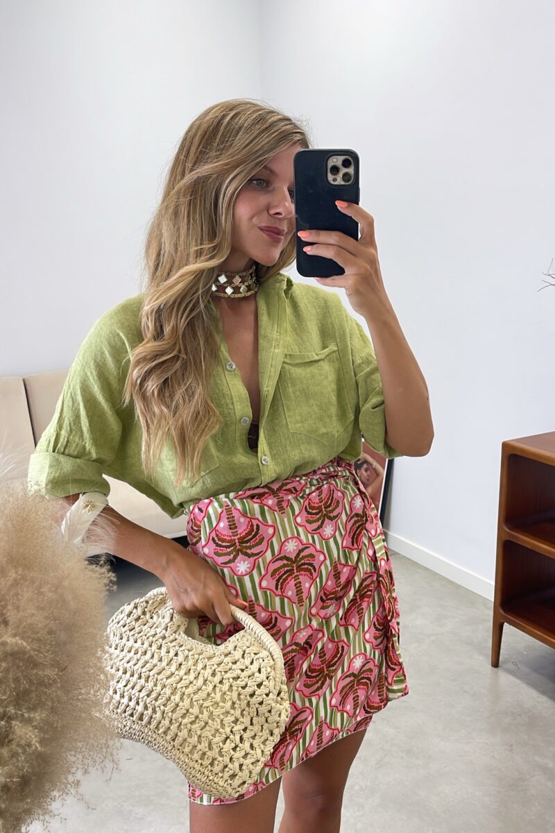 Falda Pink Palms