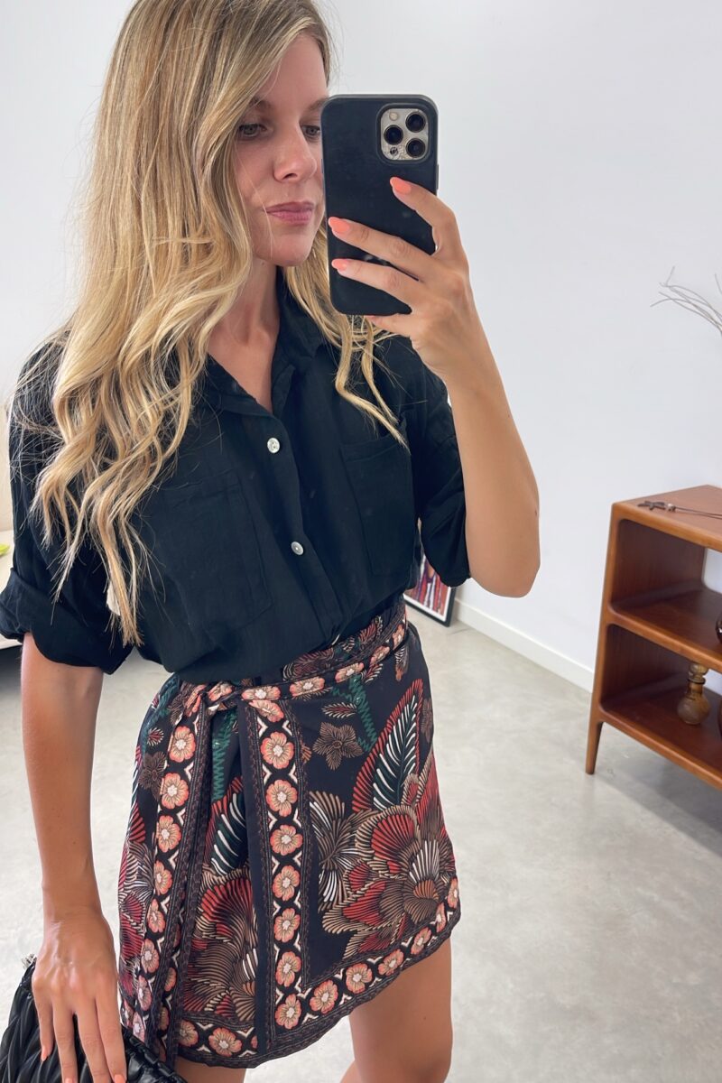 Falda Pareo Negro Paradise