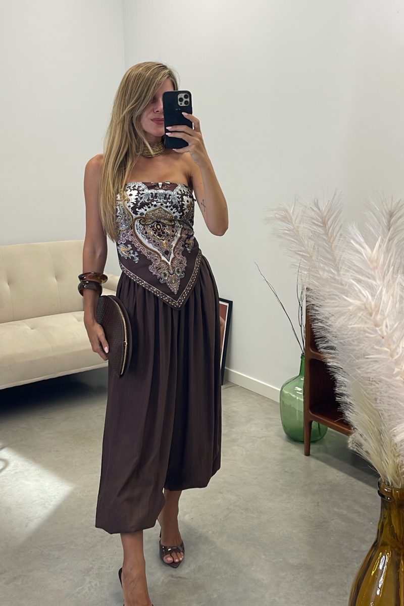 Top Marron Bandana
