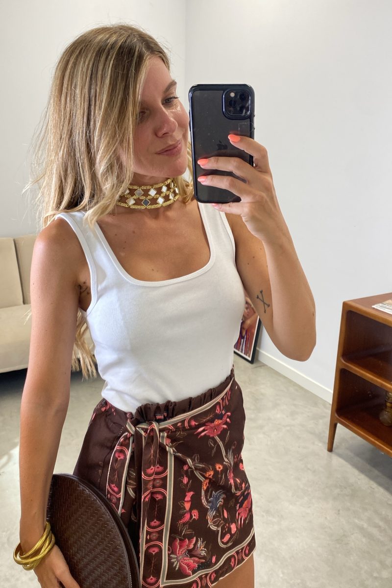 Falda Marron Pareo