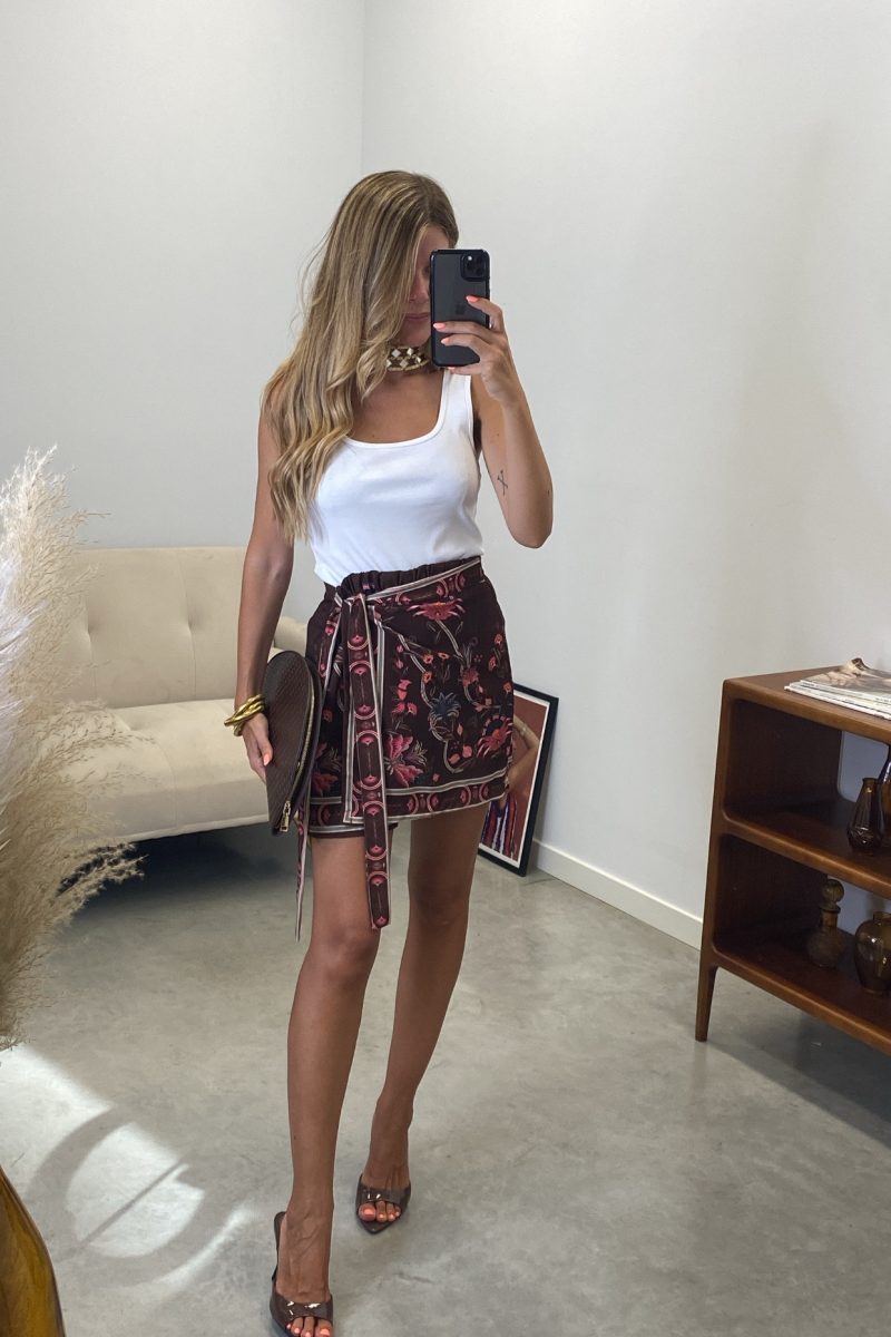 Falda Marron Pareo