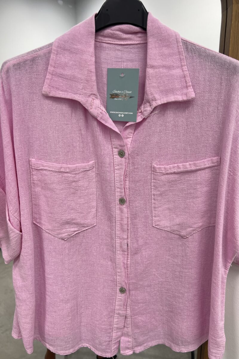 Camisa Rosa Palo Cotton