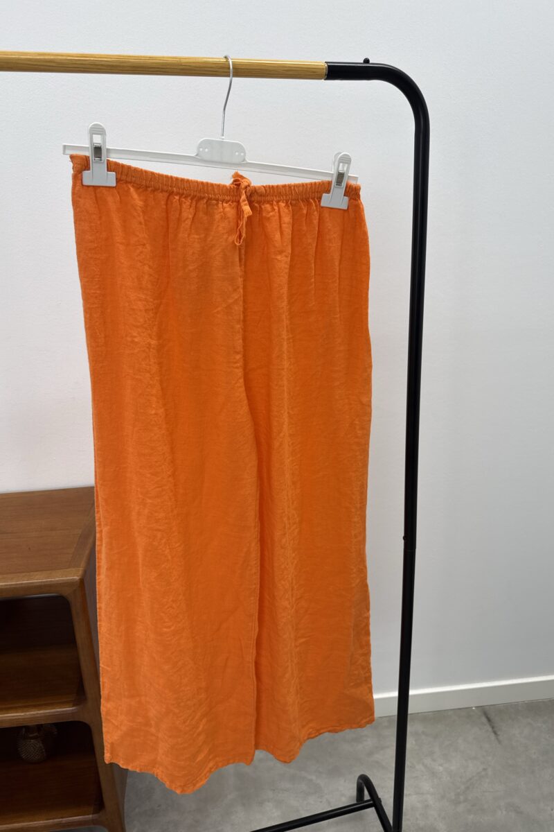 Pantalon Naranja Lino