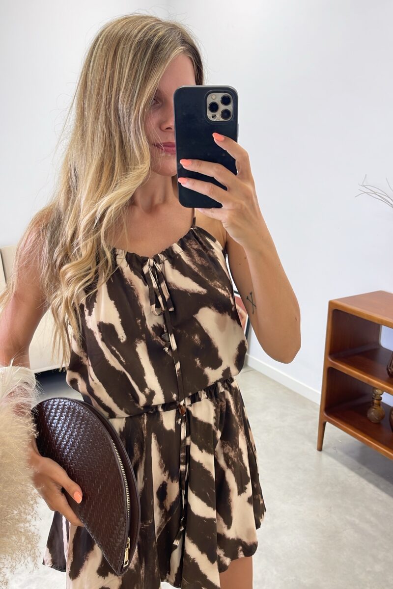 Top Marron Zebra