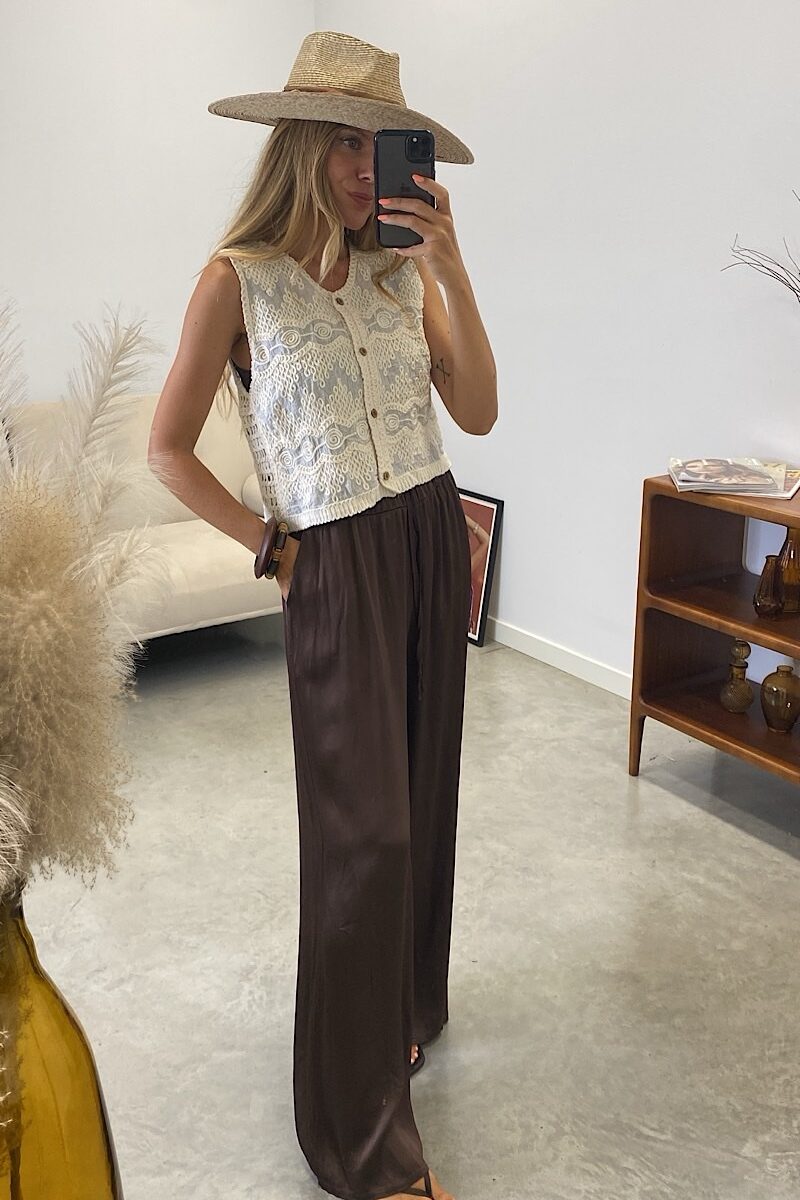 Pantalon Chocolate Saten
