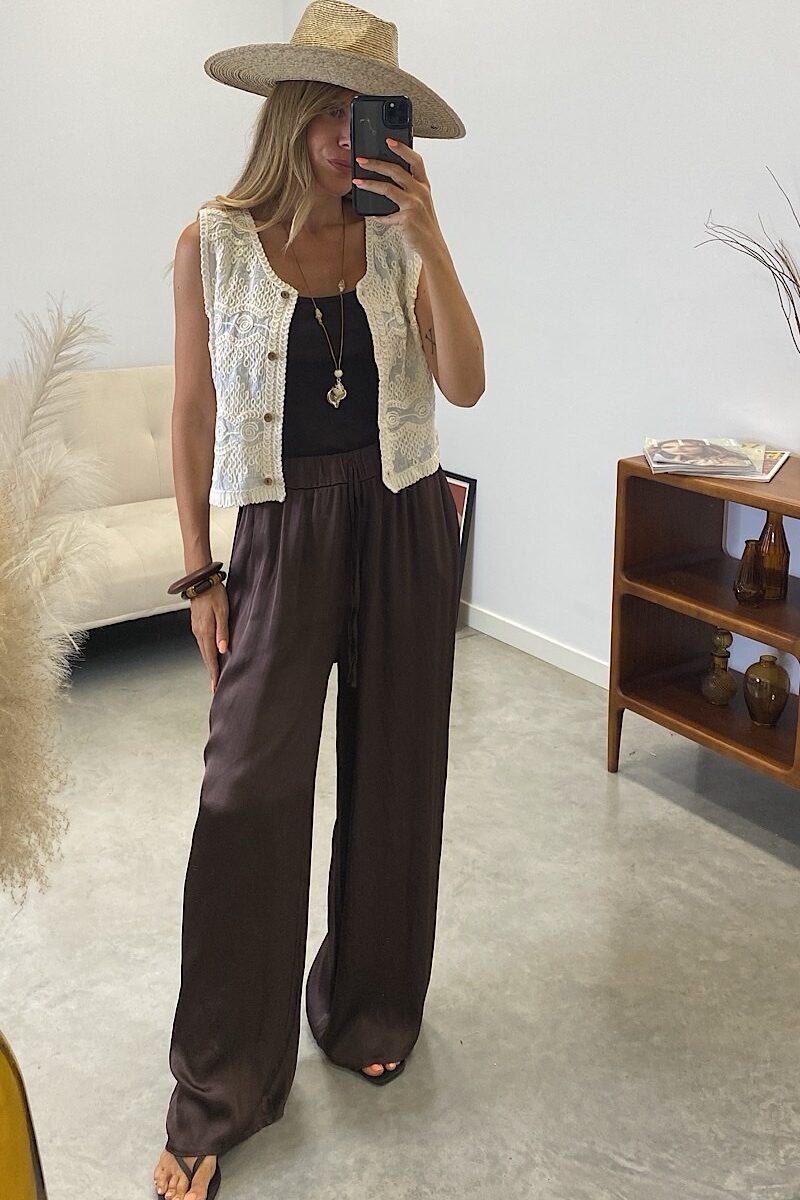 Pantalon Chocolate Saten
