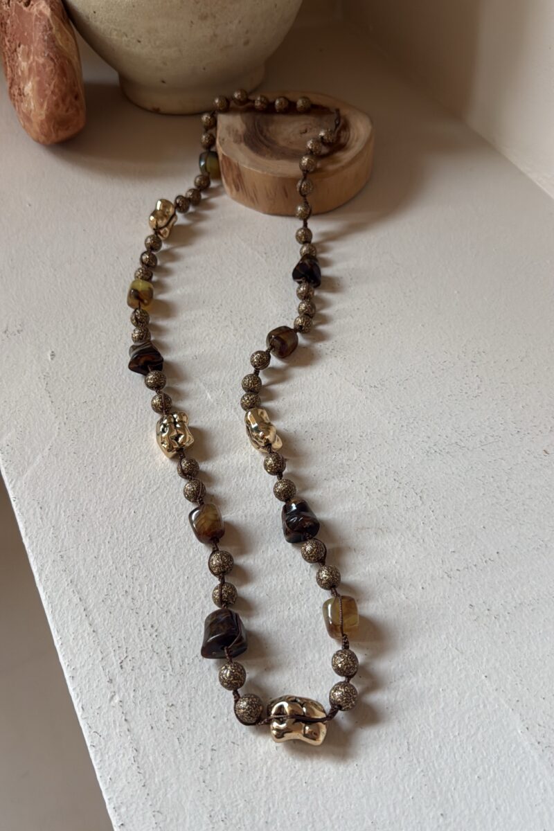 Collar Taupe Stones