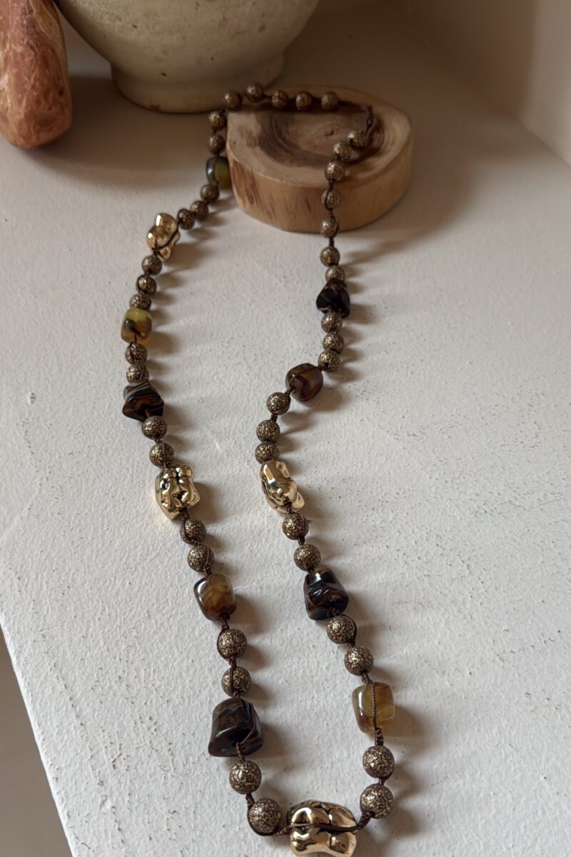 Collar Taupe Stones