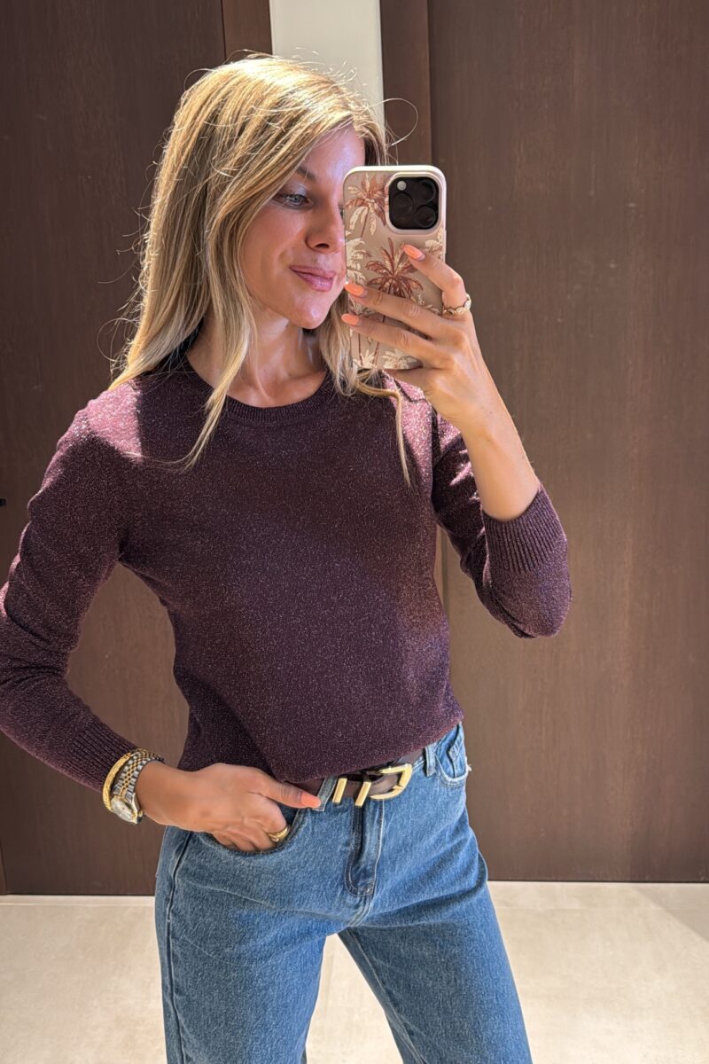 Jerse Burdeos Lurex