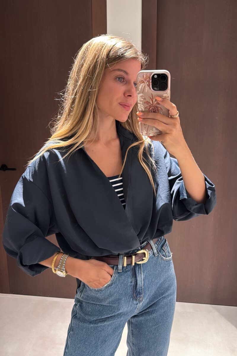 Camisa Con Camiseta Marino