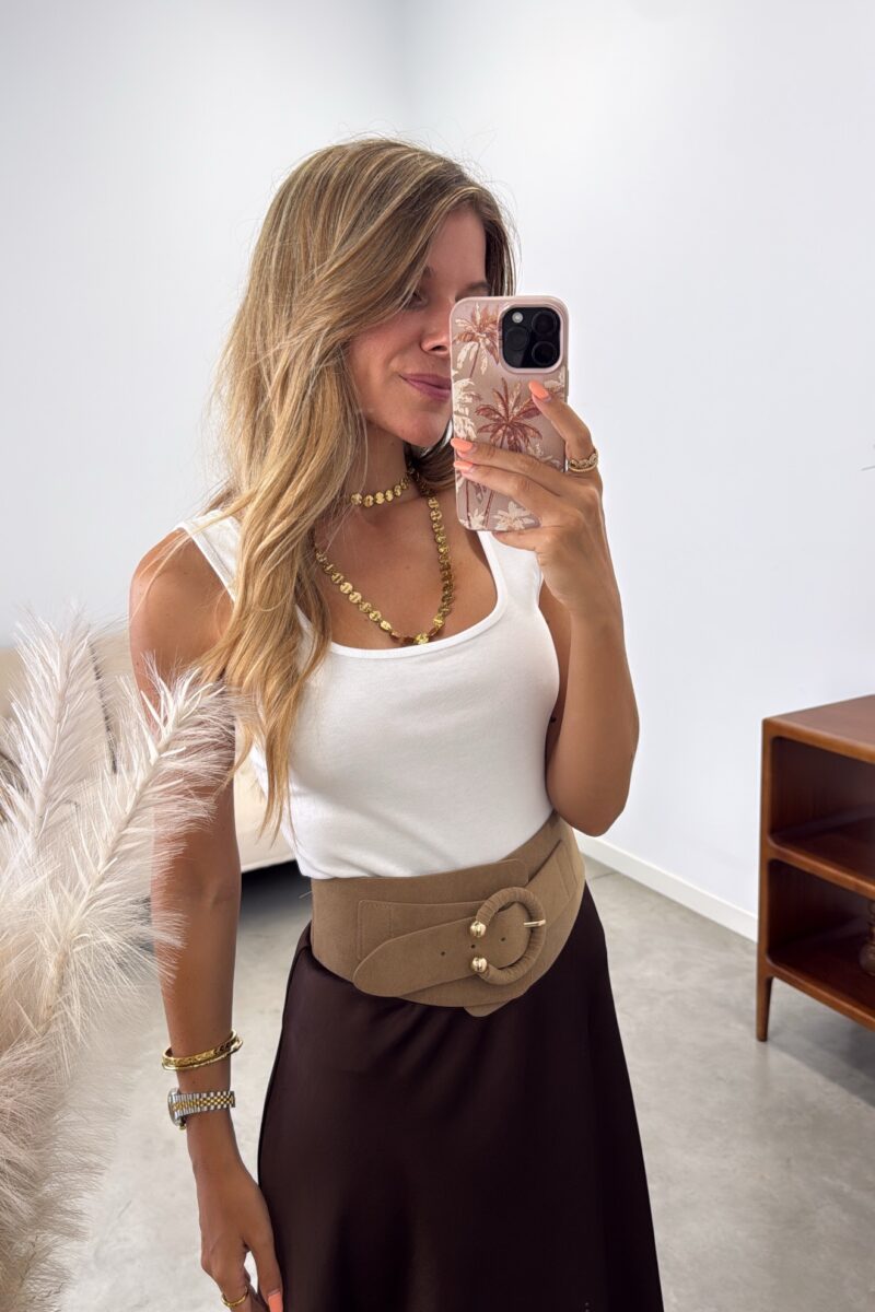 Fajín Beige Circle