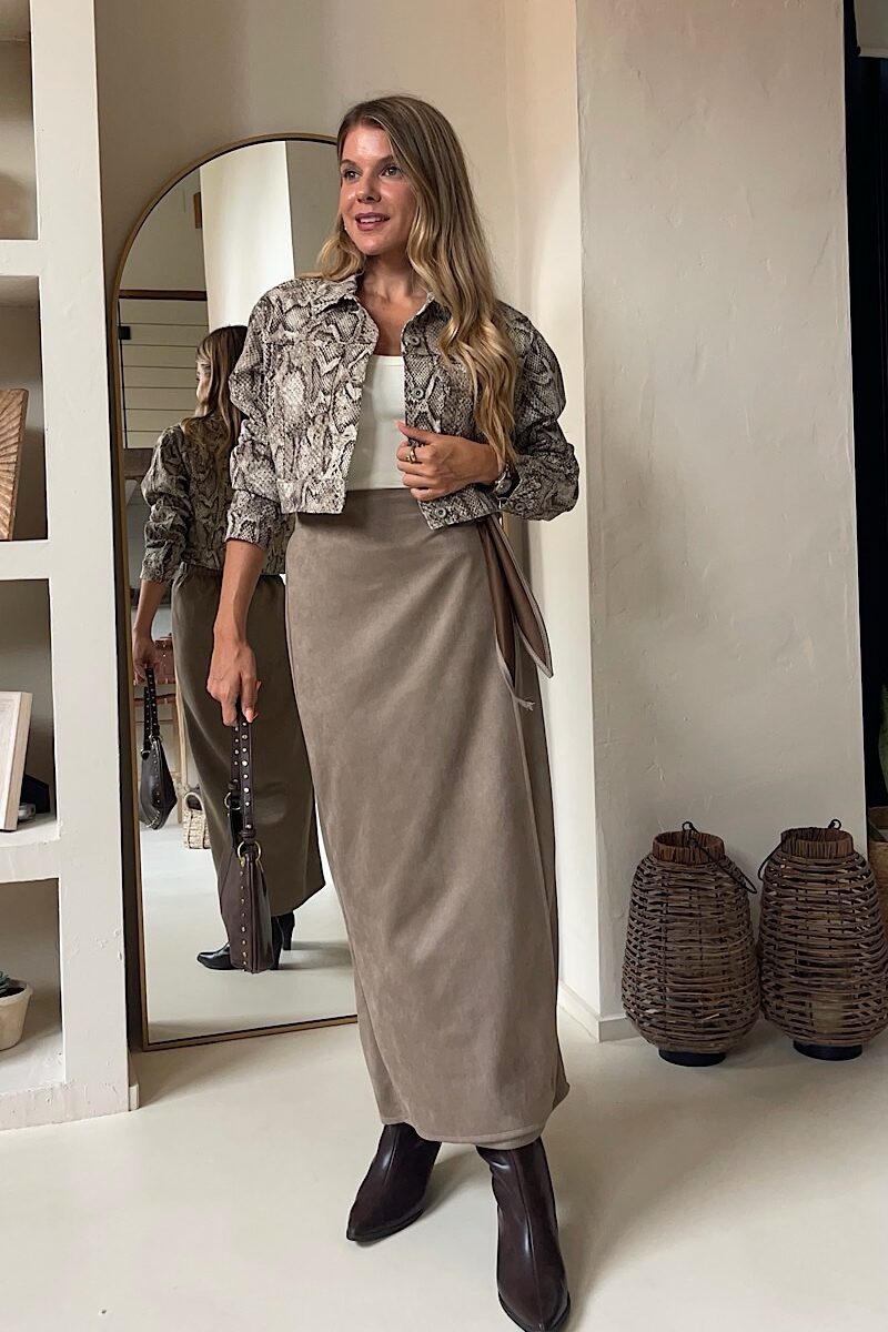 Falda Taupe Antelina