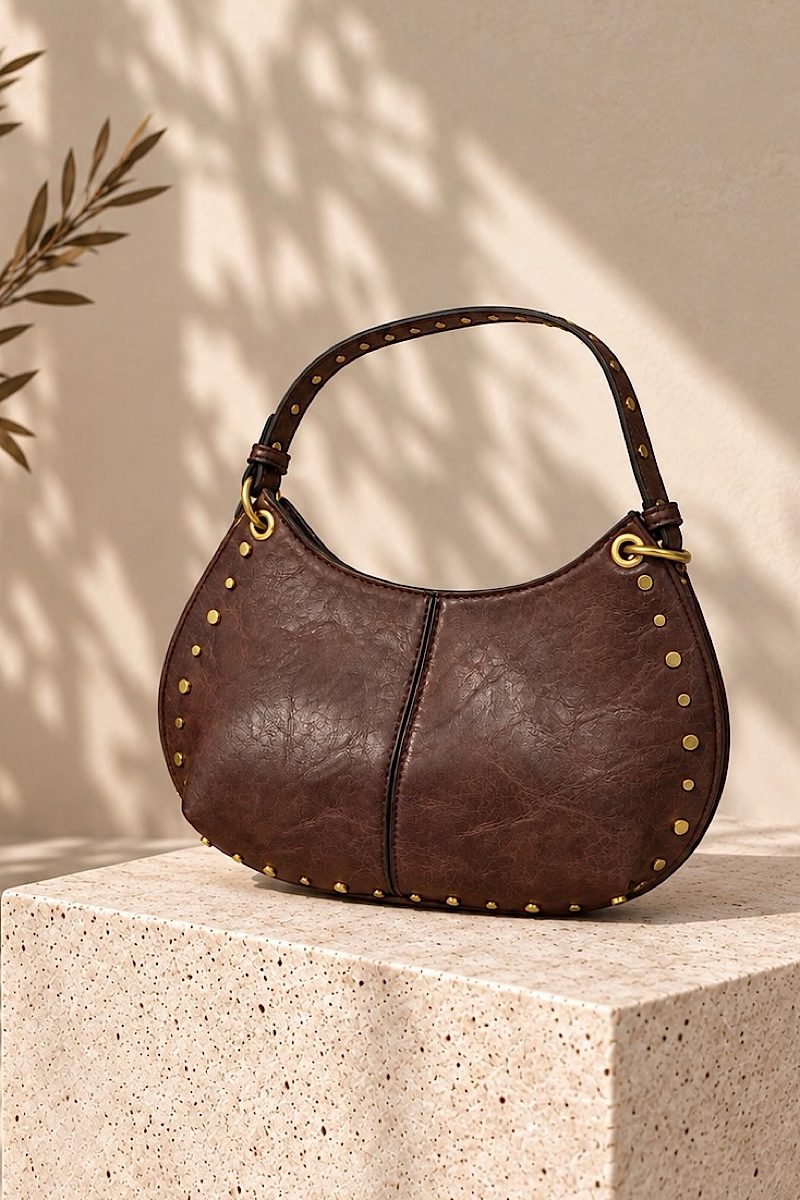 Bolso Brown Tachuelas
