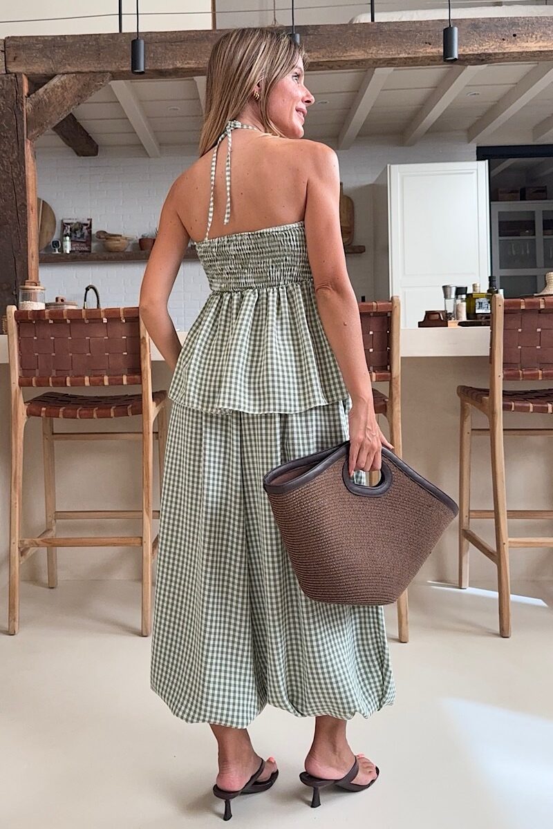 Conjunto Kaki Vichy