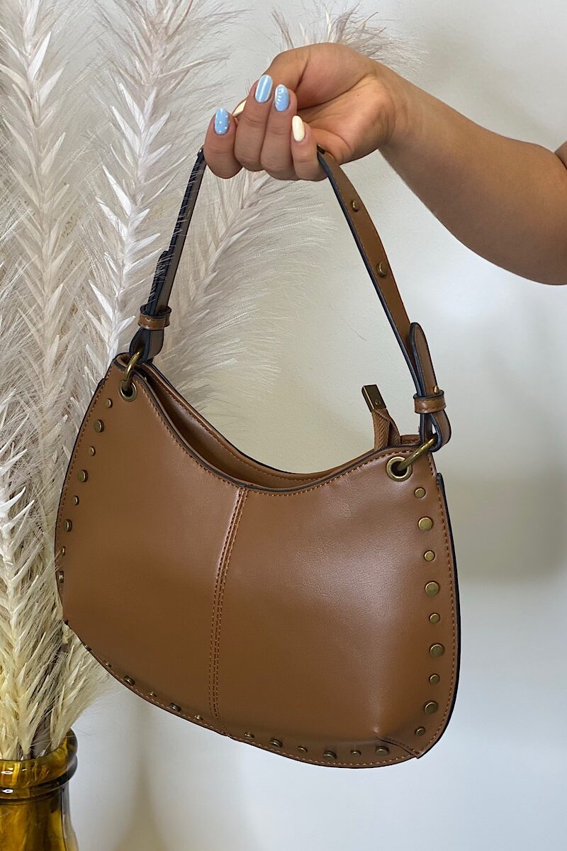 Bolso Camel Tachuelas