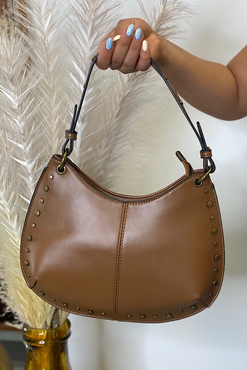 Bolso Camel Tachuelas