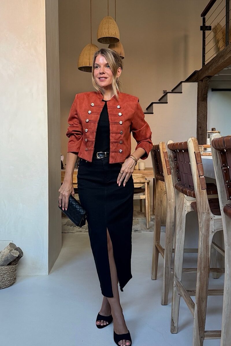 Falda Negra Vaquera