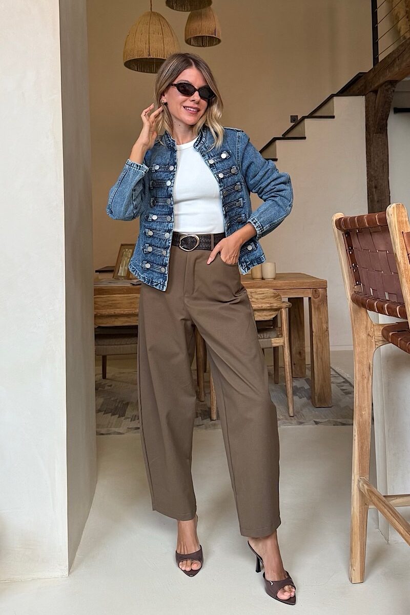 Pantalon Verde Barrel