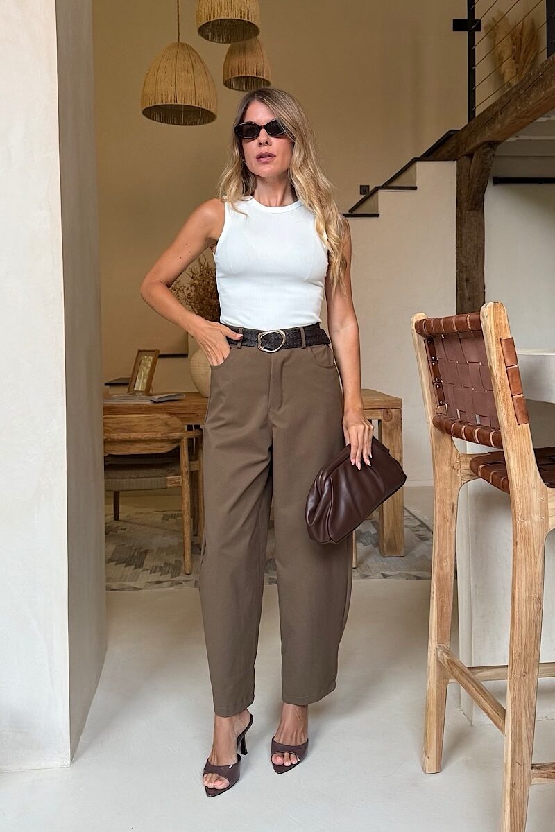 Pantalon Verde Barrel