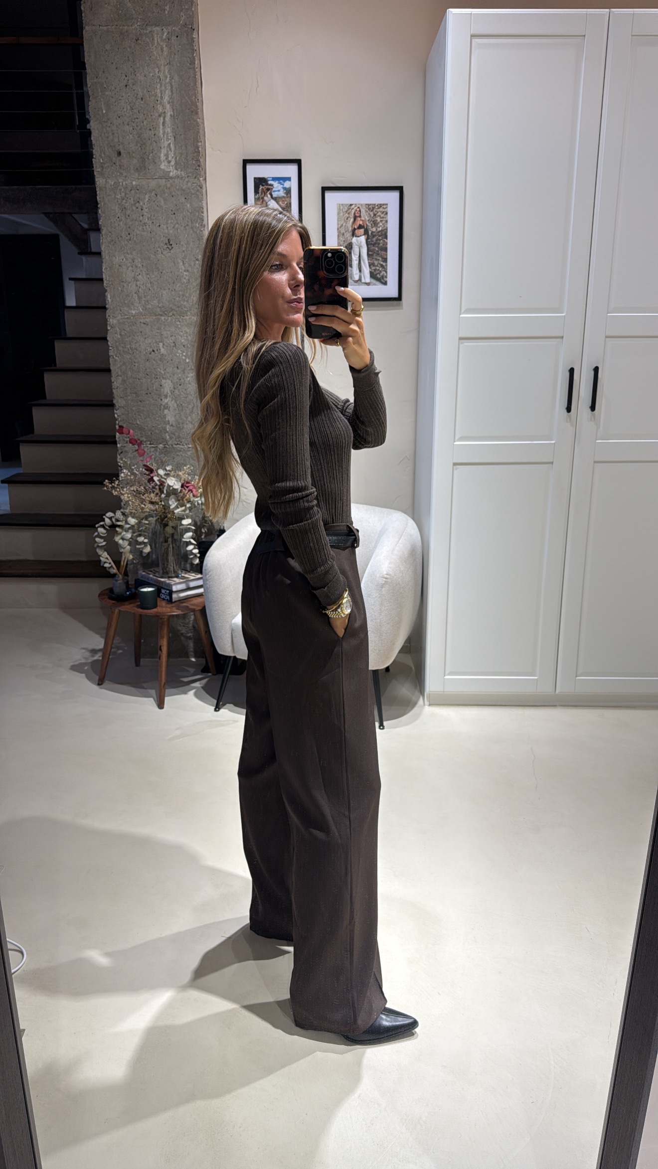 Pantalon Marron Belt - Imagen 4