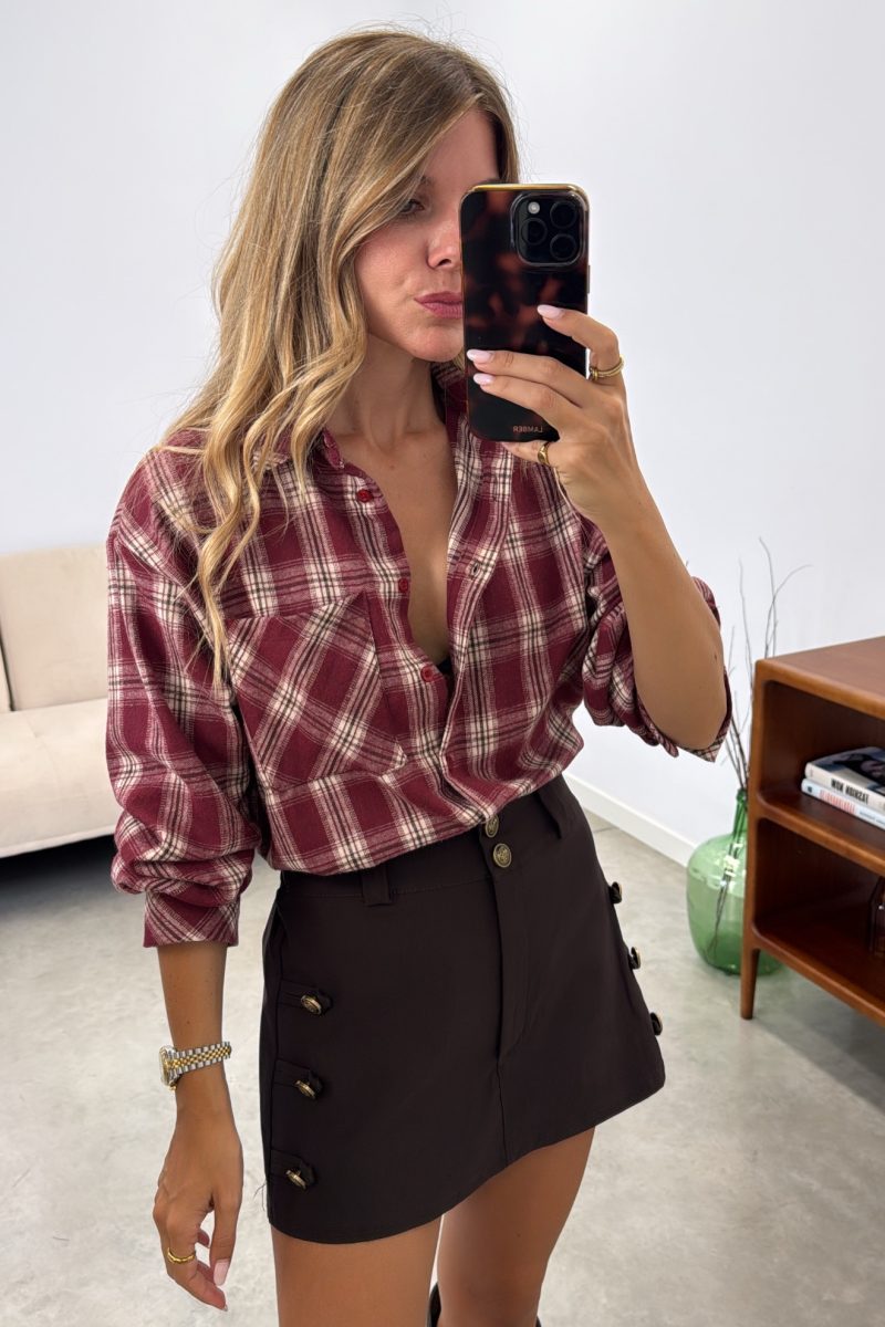 Camisa Burdeos Cuadros