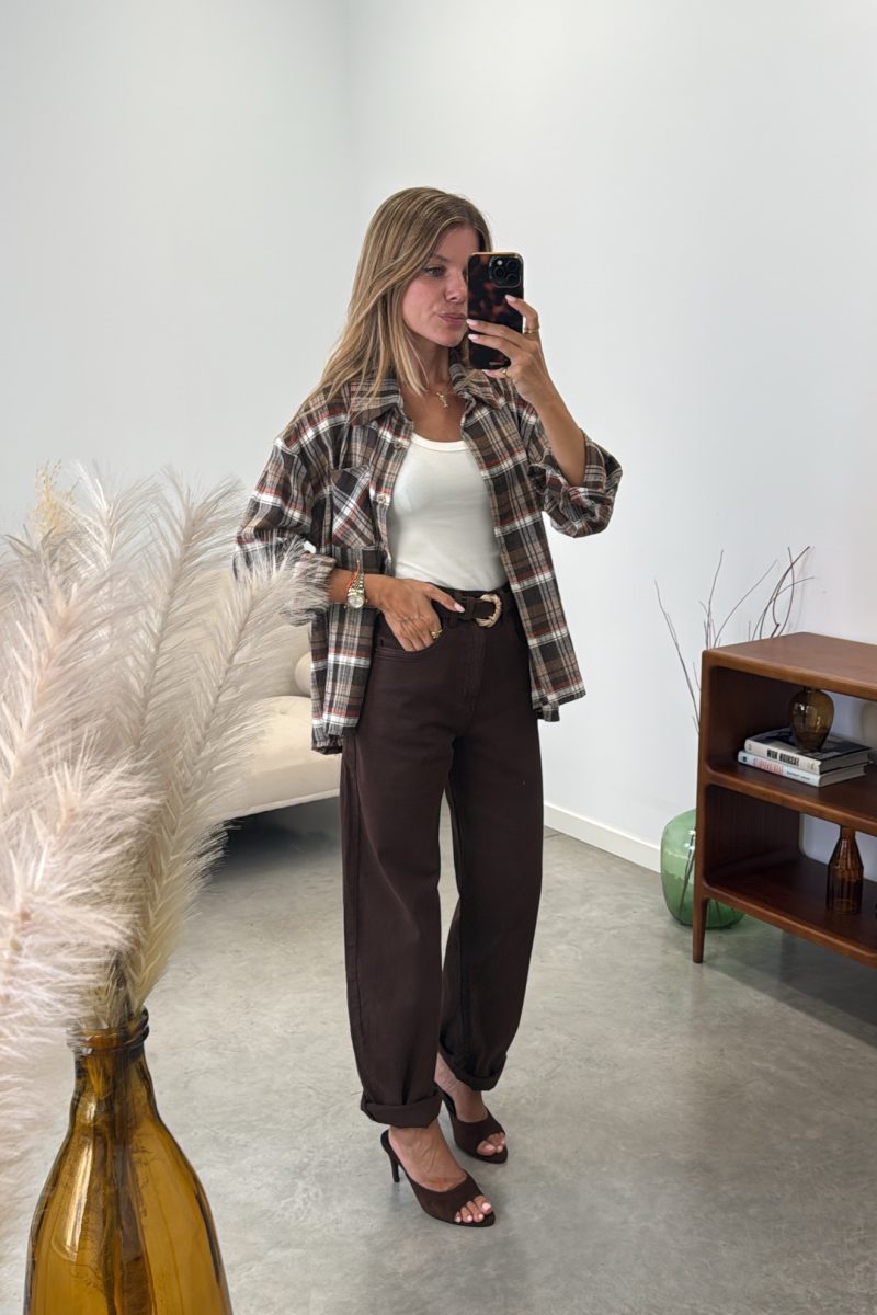 Pantalon Barrel Chocolate ML425