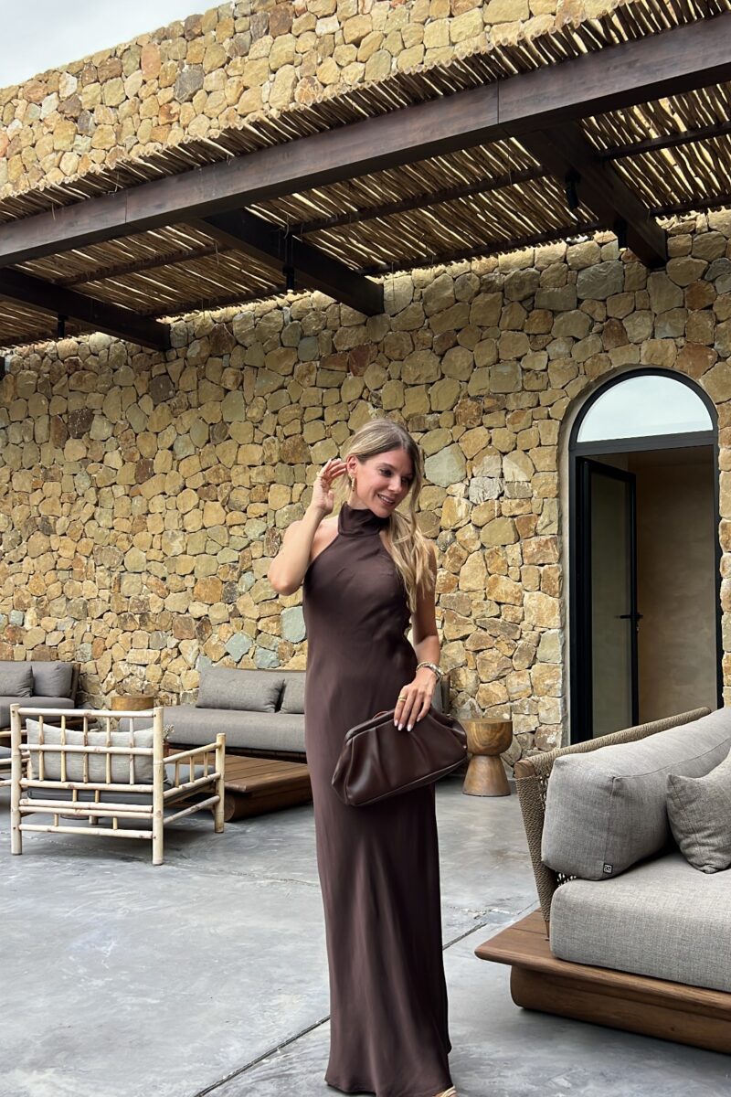 Vestido Satén Chocolat