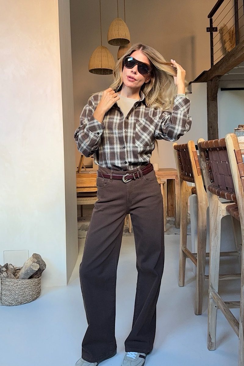 Camisa Chocolate Otoño