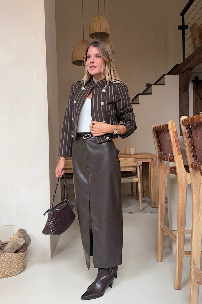 Falda Brown Polipiel